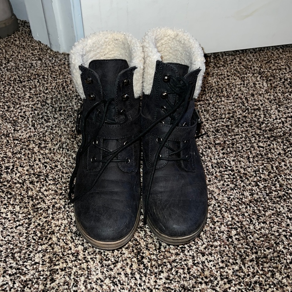 Dark Blue Boots. Size 7.